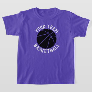 Black Basketball Team, Player Namn och Jersey-numm T Shirt