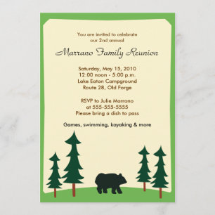 BLACK BEAR Adirondack Lodge 5x7-gruppinbjudan Inbjudningar