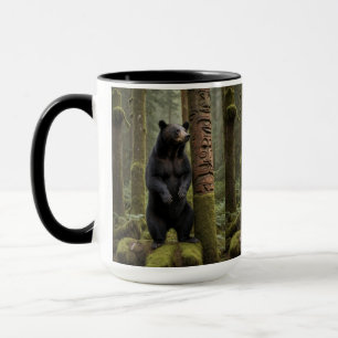 Black Bear and Totem Pole Wildlife Art Mugg