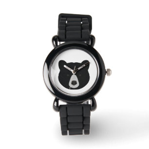 Black Bear Ansikte Armbandsur