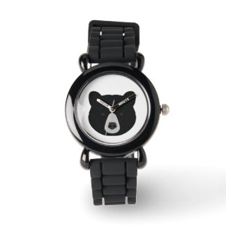 Black Bear Ansikte Armbandsur