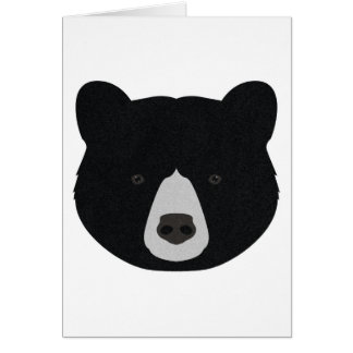 Black Bear Ansikte Hälsningskort