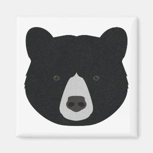 Black Bear Ansikte Magnet