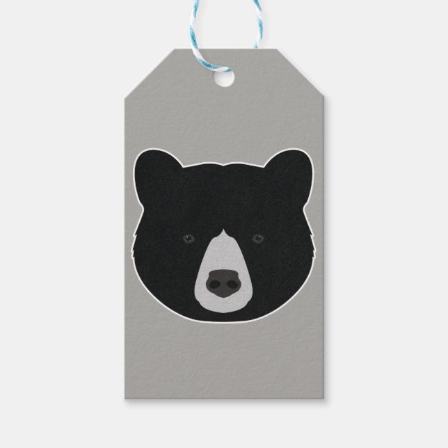 Black Bear Ansikte Presentetikett (Framsidan)