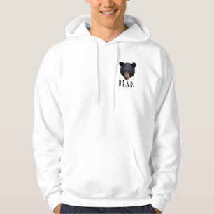 Black Bear Ansikte Wildlife-Supporter Hoodie
