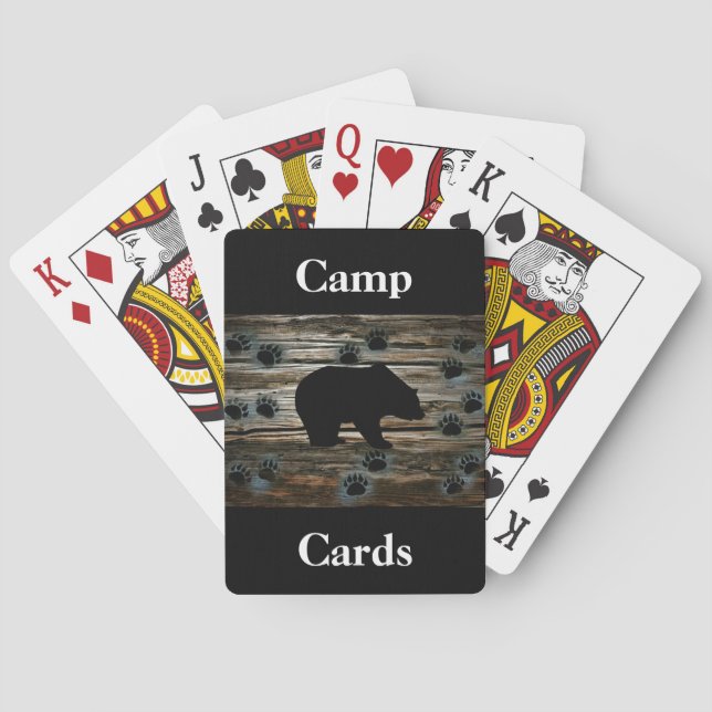 Black Bear Black Bear Tass Rustic Wood Casinokort (Baksidan)