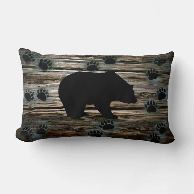 Black Bear Black Bear Tass Rustic Wood Lumbarkudde (Framsida)