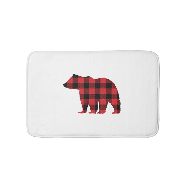 Black Bear Buffalo Check Bath Mat Badrumsmatta (Framsidan)