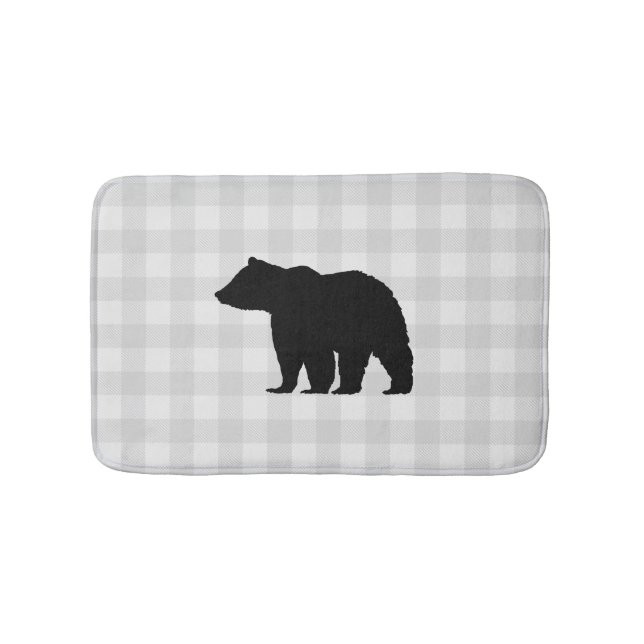 Black Bear Buffalo Check Bath Mat Badrumsmatta (Framsidan)