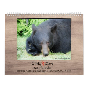 Black Bear - Cubby Kärlek 2025 Calendar Kalender