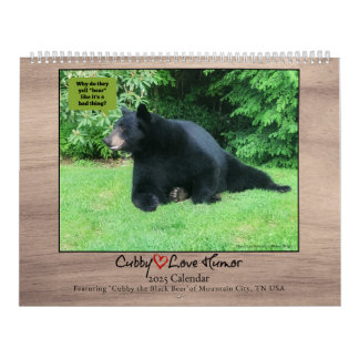 Black Bear - Cubby Kärlek Humor 2025 Calendar Kalender