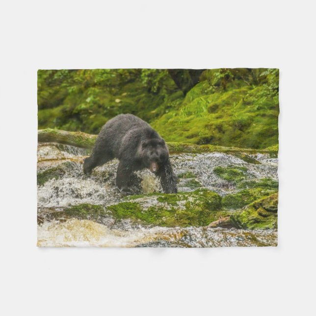 Black Bear Fishing | Qua Creek British Columbia Fleecefilt (Framsidan (Horisontell))