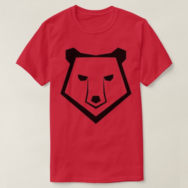 Black Bear Head T Shirt (Design framsida)