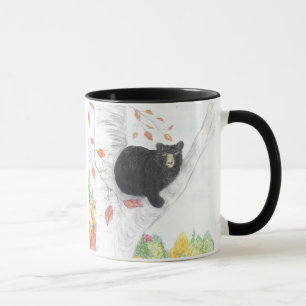 Black Bear i Berch Träd Mugg