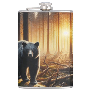 Black Bear i Forest Scene Fickplunta