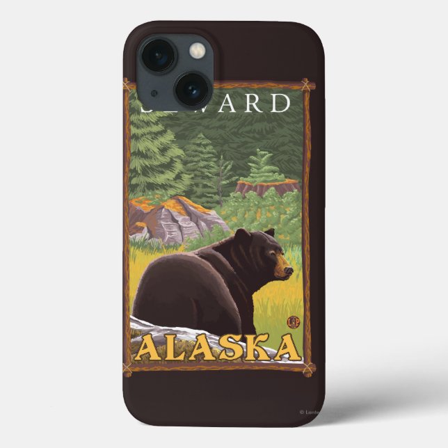Black Bear in Forest - Seward, Alaska (Baksida)