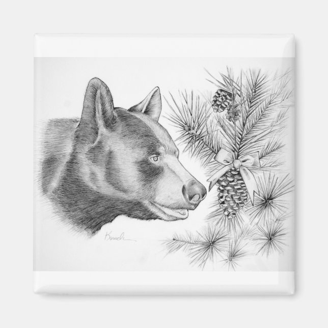 Black Bear Jul Magnet (Framsidan)