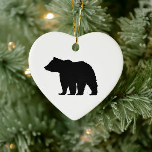 Black Bear-julkonst Julgransprydnad Keramik