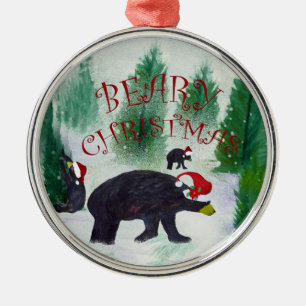 Black Bear-julprydnad Julgransprydnad Metall