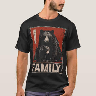 Black Bear och Unge - Fierce and Tender Family Bon T Shirt