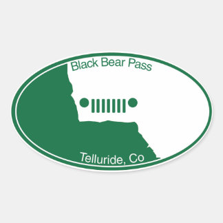 Black Bear Pass - Telluride, Co. Ovalt Klistermärke