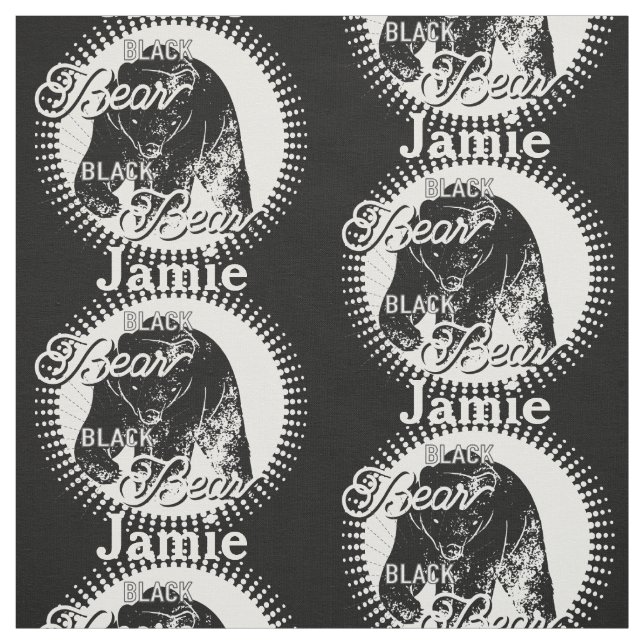 Black Bear Personlig Mönster Tyg (Provkarta)