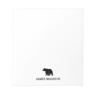 Black Bear Silhouette Anteckningsblock