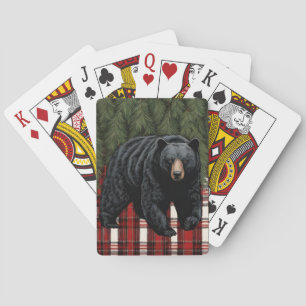 Black Bear Silhouette Classic-uppspelningskort Casinokort