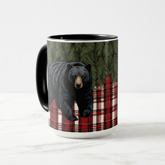Black Bear Silhouette Mugg (Framsida vänster)