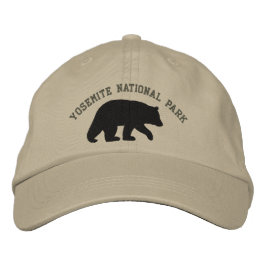 Black Bear Silhouette Yosemite nationalpark Broderad Keps