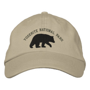 Black Bear Silhouette Yosemite nationalpark Broderad Keps