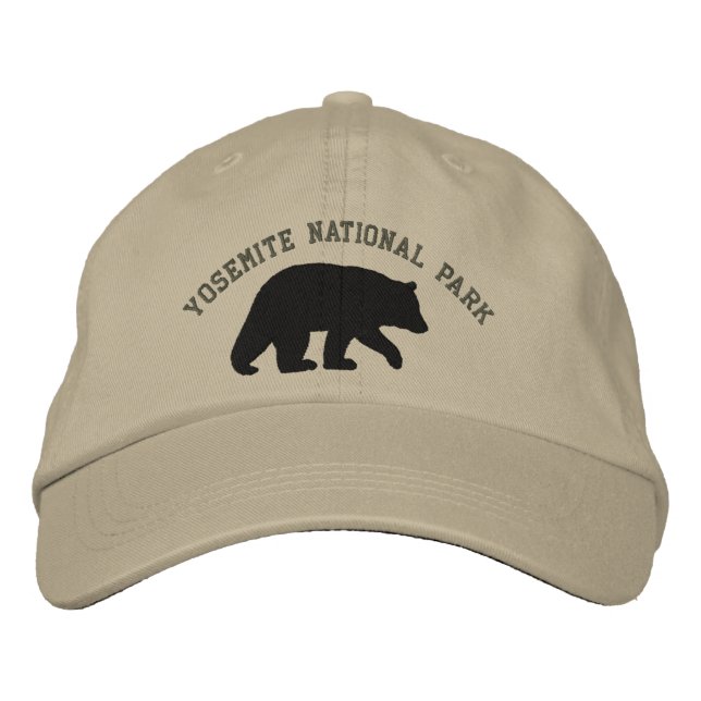 Black Bear Silhouette Yosemite nationalpark Broderad Keps (Framsida)