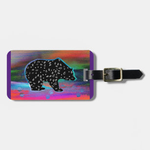 Black Bear Spirit Northern Light Färg Bagagebricka