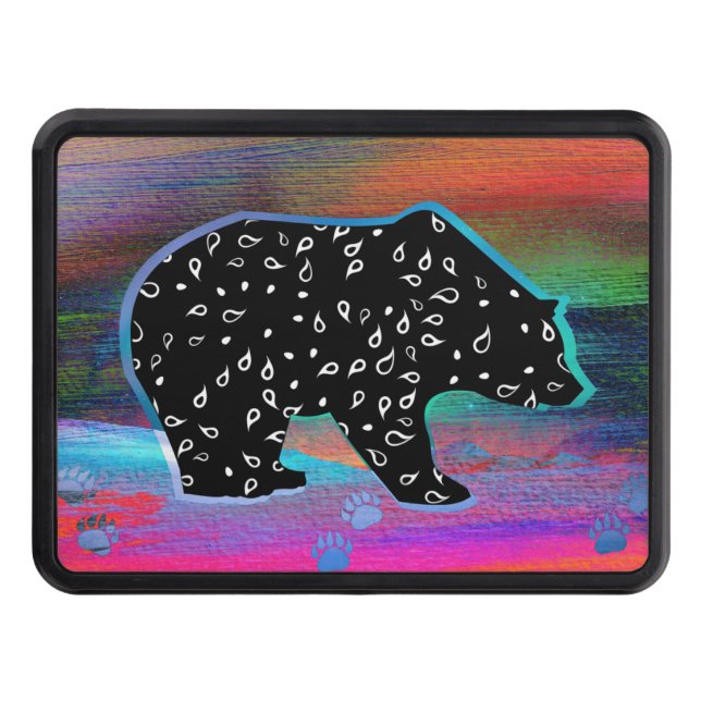 Black Bear Spirit Northern Light Färg Dragkroksskydd (Framsidan)