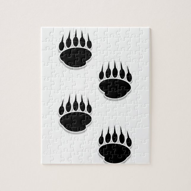 Black Bear Tass avtryck Pussel (Vertikal)