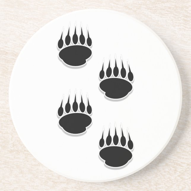 Black Bear Tass avtryck Underlägg Sandsten (Framsidan)