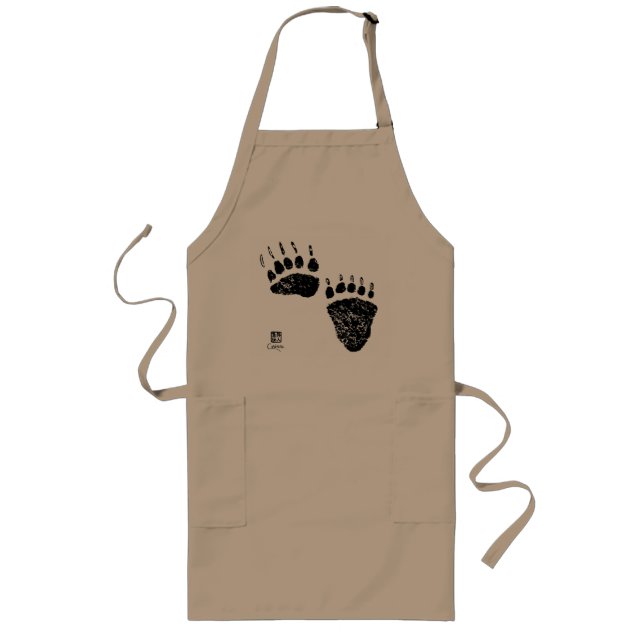 Black Bear Tassar - Long Apron Långt Förkläde (Framsidan)