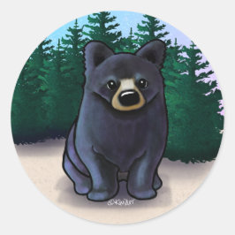 Black Bear Unge Classic Runt Klistermärke