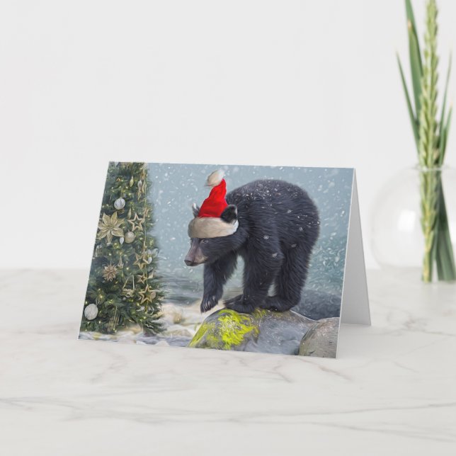 Black Bear Unge jul Helgkort (Framsida)