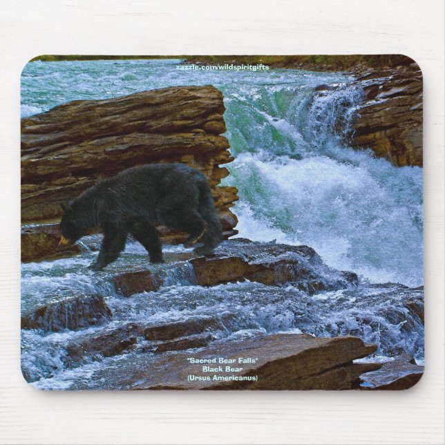 Black Bear Wildlife Supporter Mousepad Musmatta (Framsidan)