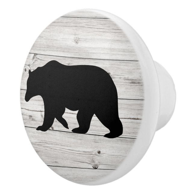 Black Bear Wood Plank Farmhouse Knopp (Höger)