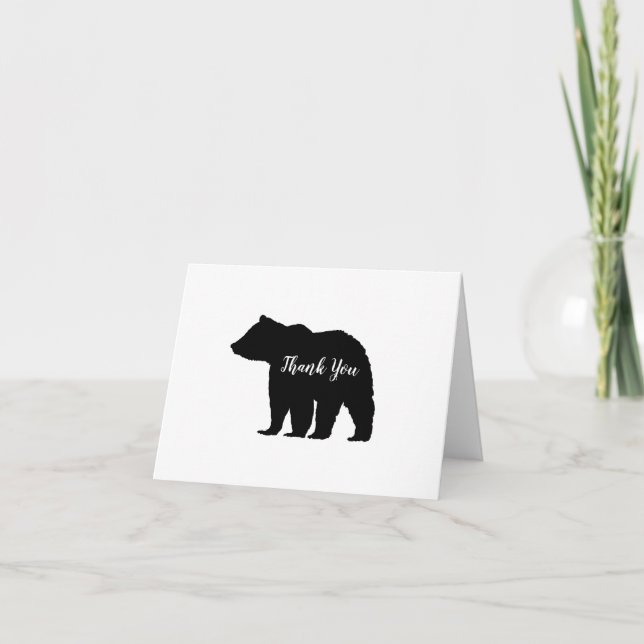 Black Bear Woodland Tack Kort (Framsida)