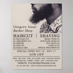 Black Beard-modell, Manar Barbers Reklamation Poster
