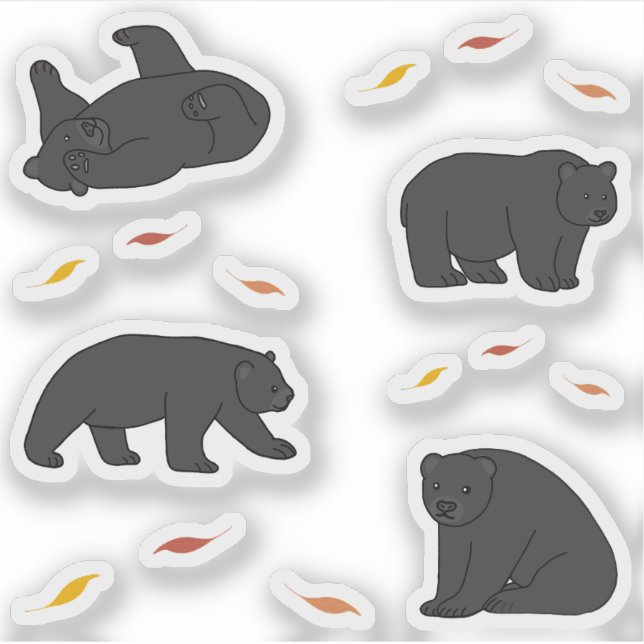Black Bears Klistermärken (Framsida)