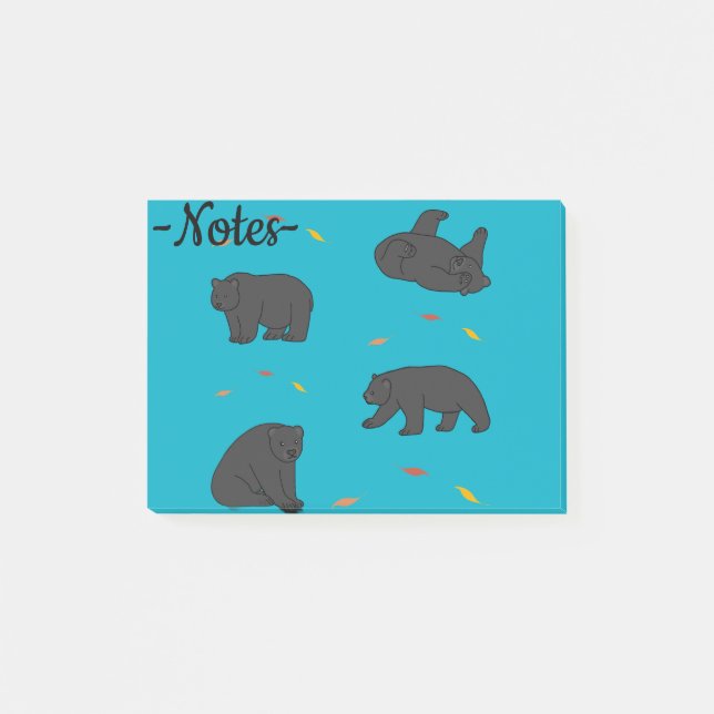 Black Bears Post-it Block (Framsida)