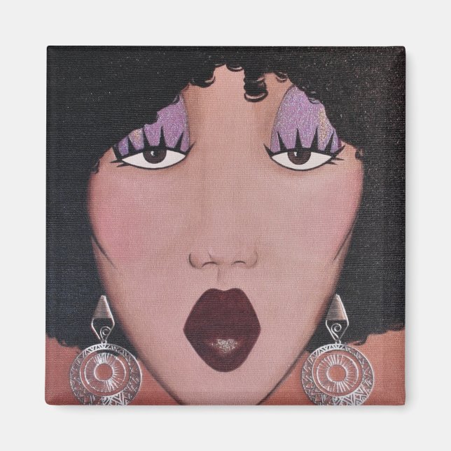 "Black Beauty Diva" Magnet (Framsidan)