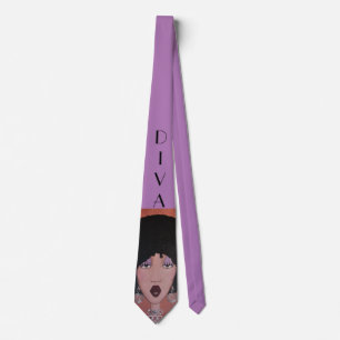 ’Black Beauty Diva’ NECK TIE Slips
