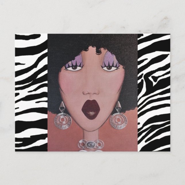 “ Black Beauty Diva" Postkort Vykort (Framsida)