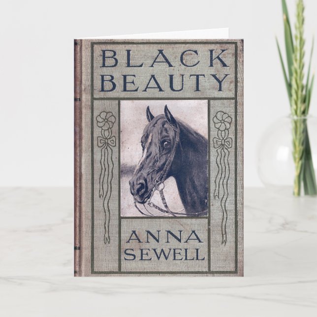 Black Beauty First Edition Cover, födelsedag Kort (Framsida)
