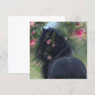 Black Beauty Friesian Horse - gratulationskort